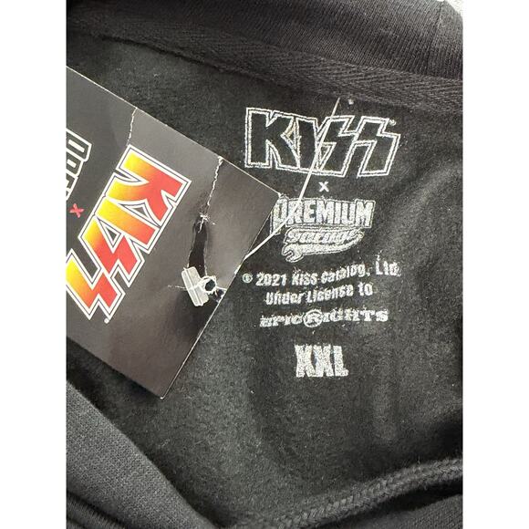 NWT Kiss Premium Garage Black Hoodie XXL Rock & Roll All Nite Party Everyday - Picture 3 of 3